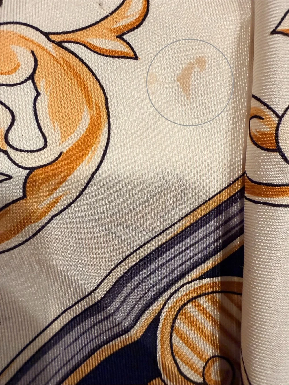 VINTAGE: Club 7 ECHO | ladies print square silk scarf